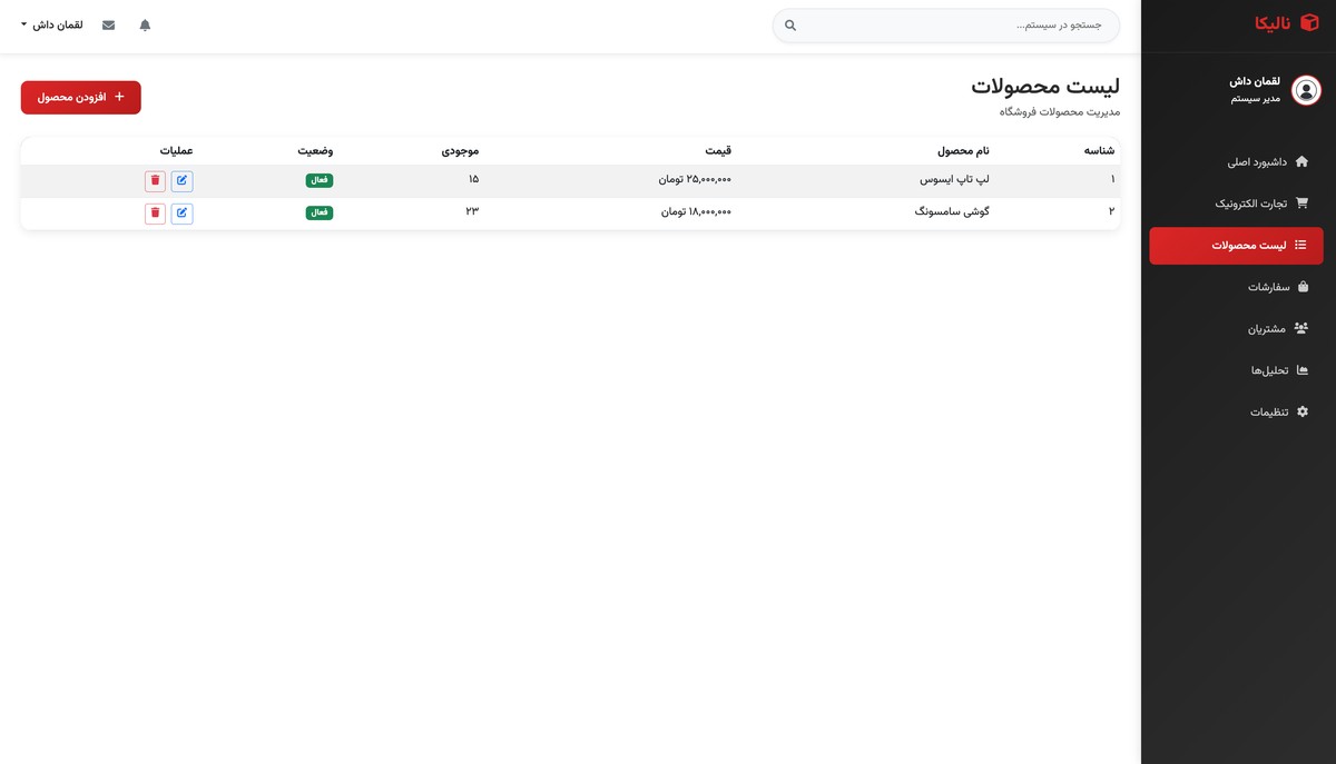 پنل ادمین حرفه ای - تصویر کوچک 3