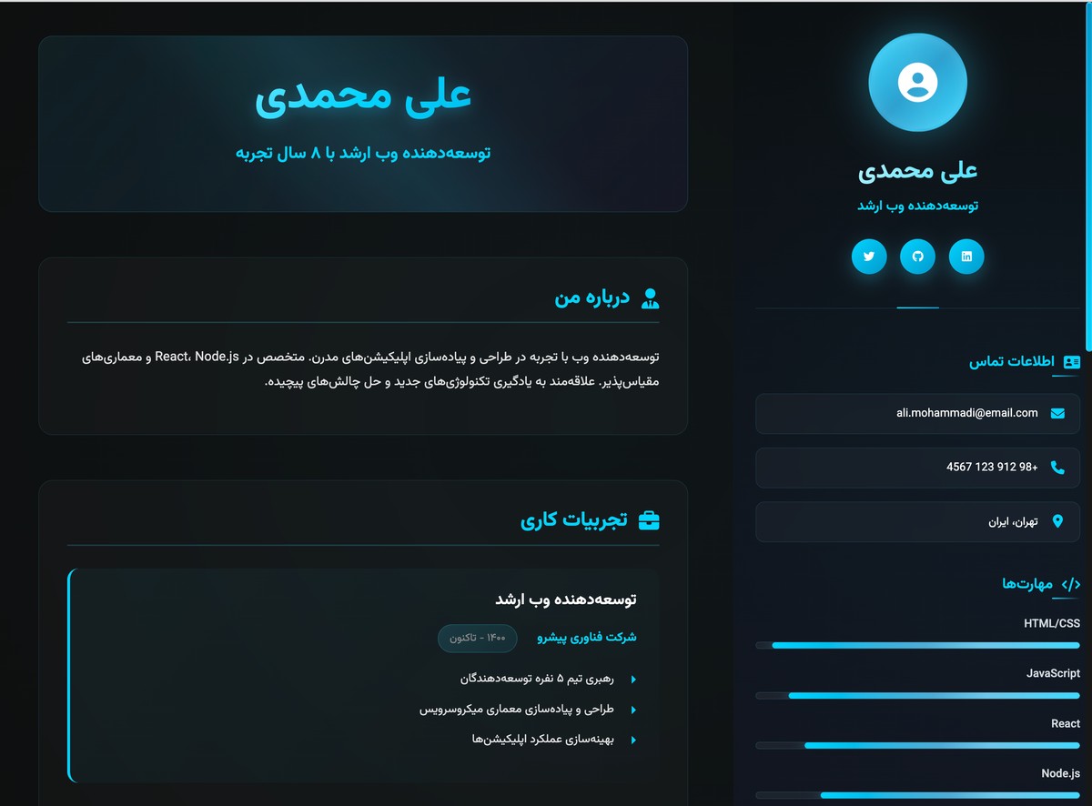 قالب رزومه حرفه‌ای - تصویر کوچک 2